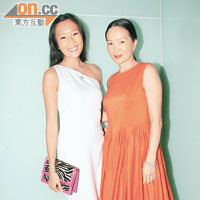 周譚蕙菁與女兒周穎詩結伴出席活動。