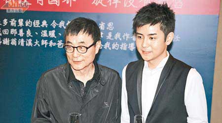 劉家昌（左）怒斥台灣《壹週刊》失實，並指自己沒有干涉兒子（右）的事。（資料圖片）