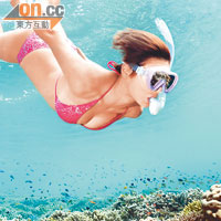 趙碩之最近愛上水上活動，專程到大馬考潛水牌。