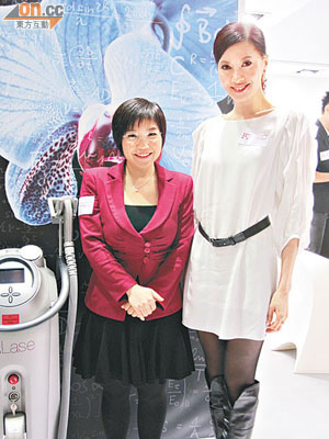 陳沛嘉與麥玲玲出席美容用品展。