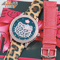 啡黃色Hello Kitty 豹紋腕錶$2,900