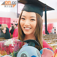 閻奕格日前在美國參加大學畢業禮。