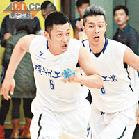 余文樂（左）是柏豪眼中的哥哥，一同合作打籃球。