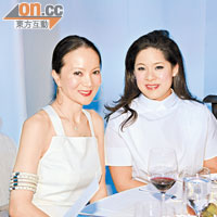 馮詠儀（右）與周譚蕙菁都是社交圈中的名太。