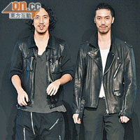 品牌創辦人兼設計師兄弟Philip Chu（右）及Eri Chu謝幕，觀眾拍爛手掌。