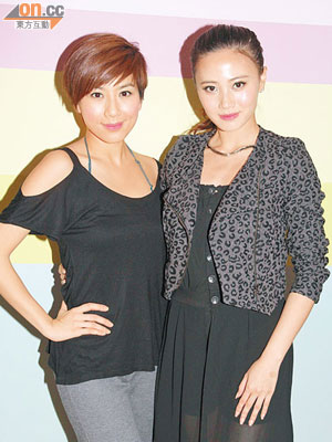 黃智雯（左）與朱晨麗在新劇中將大獻舞藝。