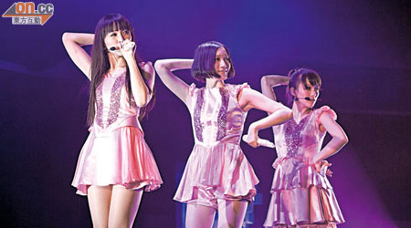 Perfume兩小時內跳唱多支首本名曲，贏得歌迷熱烈掌聲。