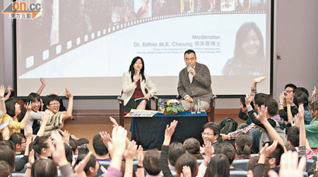 陳凱歌前晚出席港大講座，探討現今電影業的發展。