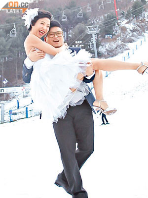 糖兄與未婚妻影婚紗相，大讚韓式婚照又靚又正。