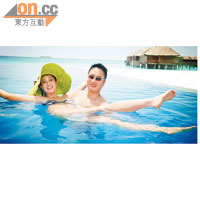 陳君宜與老公去馬爾代夫享受陽光與海灘。