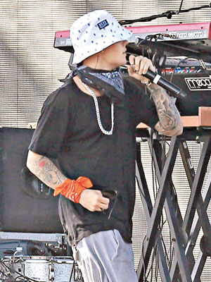Justin現身Coachella音樂節。（Splash News／東方IC圖片）