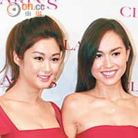 名模Mandy Lieu(右)與「宅男女神」岑麗香