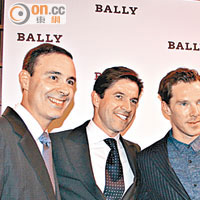 品牌高層Brice Baudoin（左起）、Frédéric de Narp與設計總監Pablo Coppola（右）熱情款待Benedict（右二）。