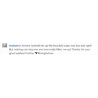 麥當娜在Instagram留言報平安，各粉絲大可放心！