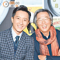 韓庚（左）與王偉忠出席品牌酒會。