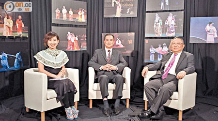 李居明（右）為亞視拍的粵劇節目，4月會推出。