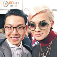 郭慶彬喜遇英國歌手Rita Ora。