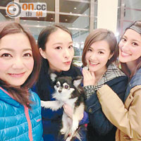 （左起）何雁詩、陳瀅、劉佩玥與陳凱琳因拍劇而結成好姊妹。