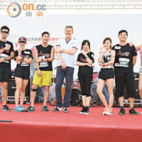 右起：Lea T.、邵仲衡、江若琳及王宗堯（左）同出席挑戰賽！