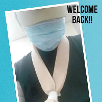 右上臂骨折的陳達仁於7月30日上載了戴口罩相。