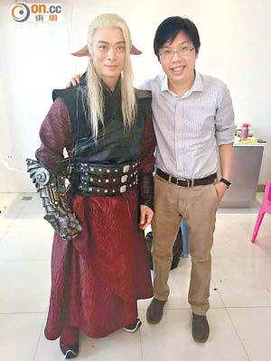 樊少皇（左）在無錫拍戲，沈慧林專誠往探班。