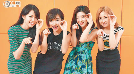 As One成員Chloe（左起）、Kayan、Shin和Nata成為首隊攻韓的香港女子組合。