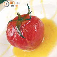 張可義自創的蜜糖凍番茄。