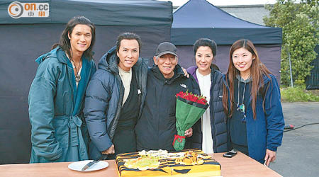 甄子丹（左二起）、袁和平及楊紫瓊聯手的《臥虎藏龍2》於下月中上映。