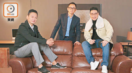 舊拍檔陶大宇（左起）、吳啟華和蘇永康再聚頭合作新劇，火花不絕！