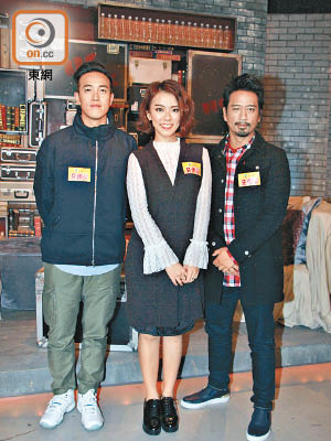 曾國祥（左）、J.Arie與郭偉亮宣傳新片，分享拍攝點滴。