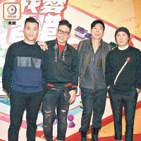 左起：梁漢文、蘇永康、許志安、張衞健<br>許志安坦言想Big Four去旅行，可惜其他成員冇期！