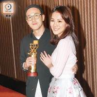 曾國祥早前勇奪「導演會」最佳導演獎，女友王敏奕亦有分享喜悅。