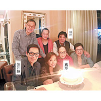 郭秀雲生日，與嘉玲及姚武麟慶祝。
