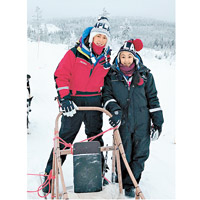 琦琦與女兒正身在瑞士滑雪。