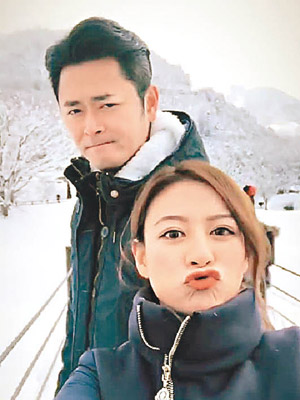 江若琳與Oscar到日本旅遊，不停放閃。