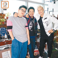 徐浩昌（左起）、Eric Kwok與張建聲合演新片成為好友。