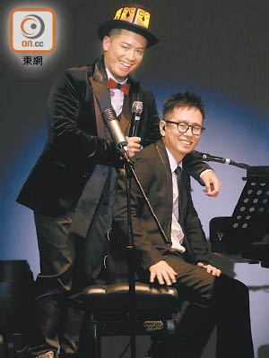 小肥（左）與雷柏熹合作開音樂會。