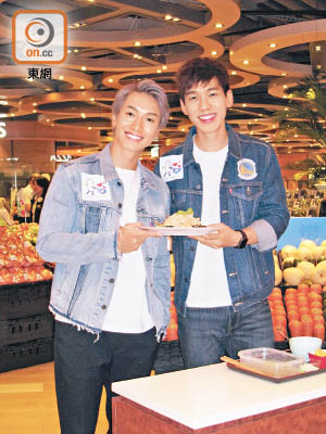 陳柏宇（左）和林奕匡笑言已習慣幫太太「清理」吃不下的食物。
