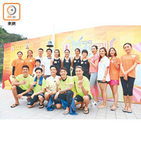 一眾藝人與港隊泳手齊齊參與慈善泳賽。
