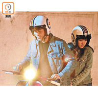 Fred與Sofiee重現電影中電單車經典情節。