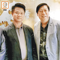 亞視老闆鄧俊杰（左）力撐吳雨沒有「使晒啲錢」。