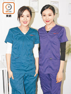 唐詩詠（左）和李佳芯在新劇飾演醫生，救急扶危。