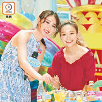 張惠雅與石詠莉炮製夏日消暑飲品。