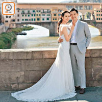 兩人早前到意大利影浪漫婚紗照。