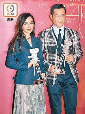 古天樂與Baby獲頒最具魅力男、女演員獎。