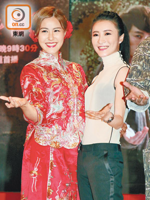 透視上陣的林夏薇與新娘打扮的劉佩玥，相映成趣。