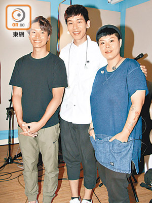 陳柏宇、林奕匡及林二汶等為音樂會練歌。