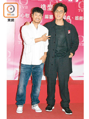 郭晉安（左）與譚俊彥首次拍檔，順便可交流湊仔經。