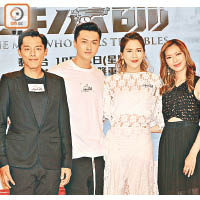 張頴康（左起）、王浩信、陳敏之與馮盈盈，對新劇收視充滿信心。