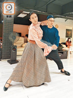 吳綺莉與陸駿光落力練舞，務求以最完美舞姿演出。